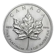 1991 Canada 1 oz Platinum Maple Leaf BU