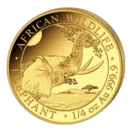 1/4 oz Somalia Elephant Gold Coin