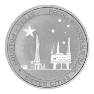 2014 1/2 oz Texas-Australia Sister Cities Silver Coin