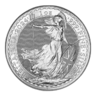 2024 Silver Britannia 1 oz Bullion Coin Pre-Owned