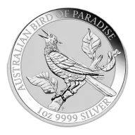 2019 1 oz Australian Silver Bird Of Paradise Silver Coin