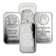 1 Oz Silver Bar - Secondary Market (.999+ Fine)