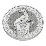 10oz Silver Coin Queen's Beast White Greyhound of Richmond UK
