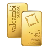 1 oz Gold Bar - Valcambi (Carded)