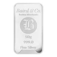 50g Silver Bar Minted 999