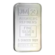 5oz Johnson Matthey Silver Bar