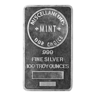 100 oz Silver Bar Our Choice Brand