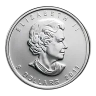 1 oz .999 Fine Silver Coin - Canadian Maple Leaf (Mixed Dates, Imperfect)