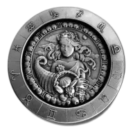1 oz .999 Fine Silver Zodiac Round - Virgo the Virgin (Aug 23rd - Sep 22nd)