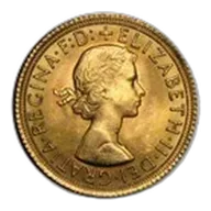 1957-1968 Great Britain Gold Sovereign Elizabeth II Avg Circ