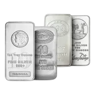 10 Oz Silver Bar - Secondary Market (.999+ Fine)