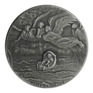 2019 2 oz Moses On The Nile Biblical Silver Coin Series