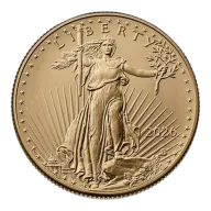 2026 American Gold Eagle 1/2 oz $25 - BU