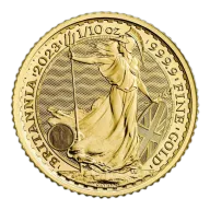 1/10 OUNCE GOLD BRITANNIA QUEEN ELIZABETH 2023