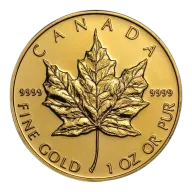1 Oz Gold Maple Leaf Coin .9999 (Random Year)
