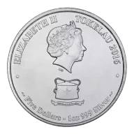 2016 1 oz Tokelau Silver Sailfish Coin (BU)