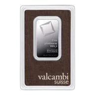 1 oz Valcambi Platinum Bar (with Assay)