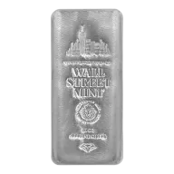 10 oz Wall Street Mint Silver Bar (Poured Style)