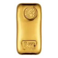 5 oz Gold Bar - Perth Mint (Poured, Old Style Swan) - Vintage