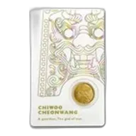 2018 South Korea 1/10 oz Gold 1 Clay Chiwoo Cheonwang BU (White)