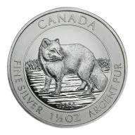 1.5 oz Arctic Fox Silver Coin