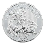 2021 Valiant Saint George One Ounce Silver Bullion Coin