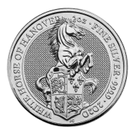 2020 U.K. 5 Pound 2 oz Silver Queens Beast White Horse of Hanover Brilliant Uncirculated