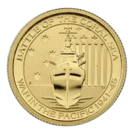 2014 Australia Gold 1/10 Oz Battle of the Coral Sea Coin
