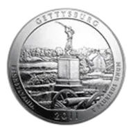 2011 5 oz Silver ATB Gettysburg National Military Park, PA