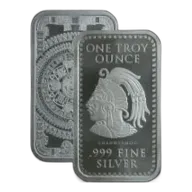 1 oz Aztec Calendar Silver Bar