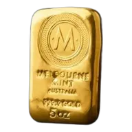 5oz Melbourne Mint Gold Cast Bar 9999