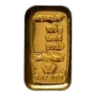 100g Gold Bar Metalor Cast - Pre-Owned