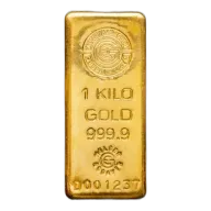 1kg Gold Cast Bullion Bar Al Etihad Gold Refinery - Pre-Owned