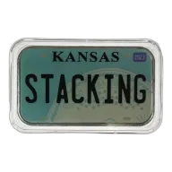 Kansas License Plate - Stacking Across America 1oz Silver Bar