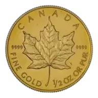 1992 Gold Bullion 0.5 oz Maple Coin