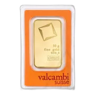 50 gram Valcambi Gold Bar