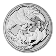 2020 Australia 1 oz Silver Bull and Bear Coin BU