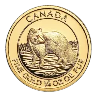 Canada $10 Quarter Ounce Gold Arctic Fox 2014 BU