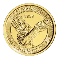 Canada 1/4 Ounce Gold Snowy Owl 2018 BU