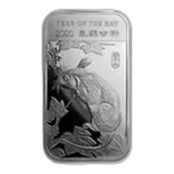 1 oz Silver Bar - APMEX (2020 Year of the Rat)