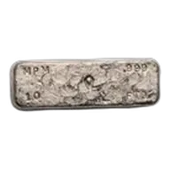 10 oz Silver Bar - Vintage Monarch Precious Metals (MPM)