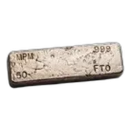 50 oz Silver Bar - Vintage Monarch Precious Metals (MPM)