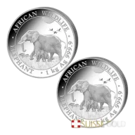 2022 Somalian Elephant 1 Kilogram Silver Coin