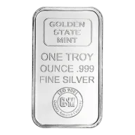 1 oz. Golden State Mint Silver Bar .999 Fine