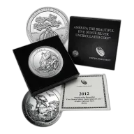 US Silver Uncirculated America the Beautiful 5 oz Coin IN BOX - Dates of our Choice