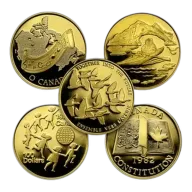 1977-1986 Canadian 1/2 Oz $100 22K Gold Coin - BU