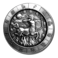 1 oz .999 Fine Silver Zodiac Round - Sagittarius the Archer (Nov 22nd - Dec 21st)