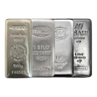 1 Kilo (32.15 Oz) Silver Bar - Random Design (.999+ Fine)