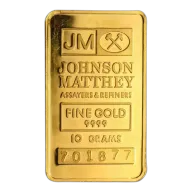 10 Gram Johnson Matthey JM Gold Bar - Vintage