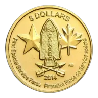 2014 Canadian 1/10 oz First Special Service Force Gold Coin